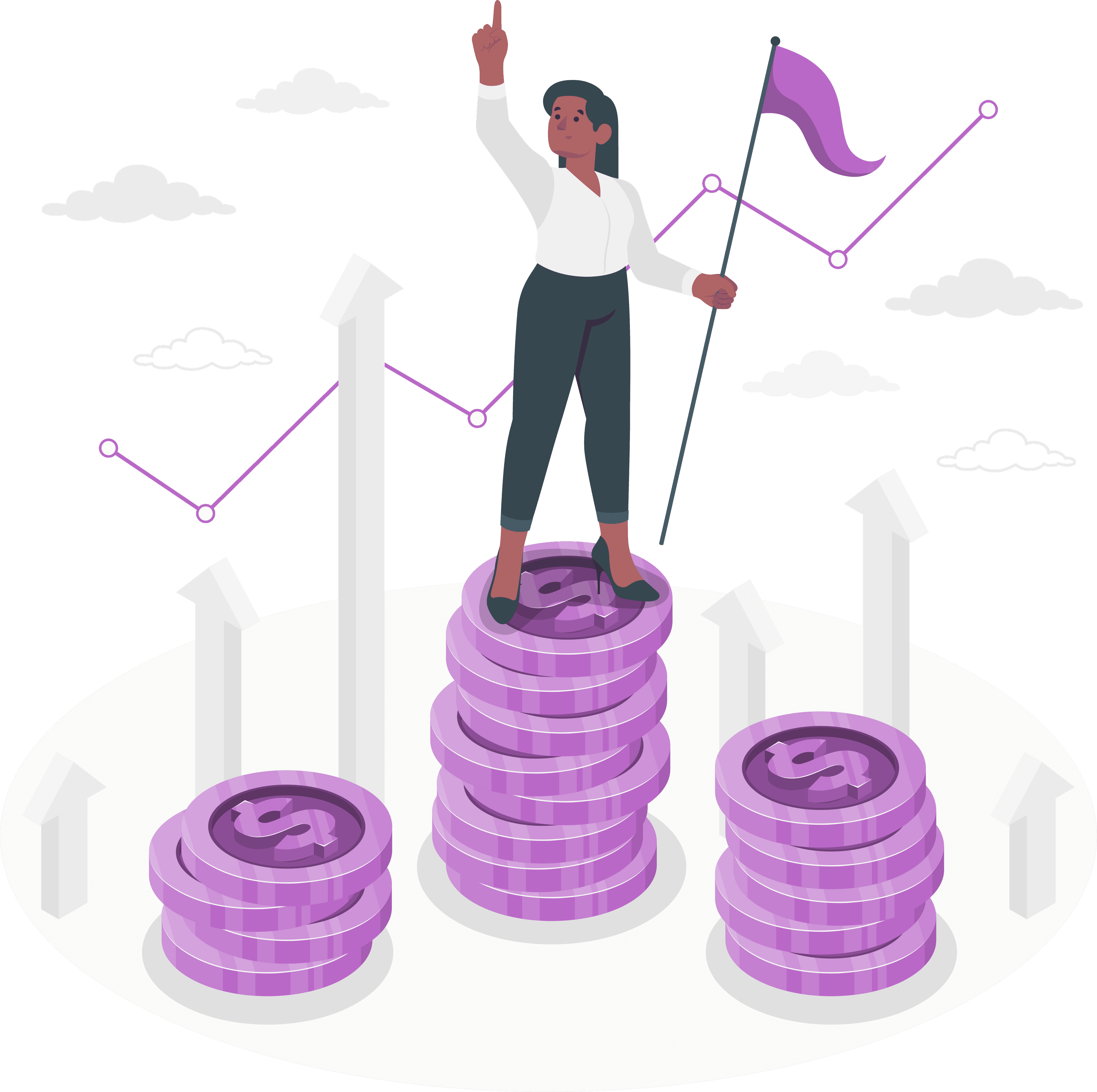 Premium growth illustration