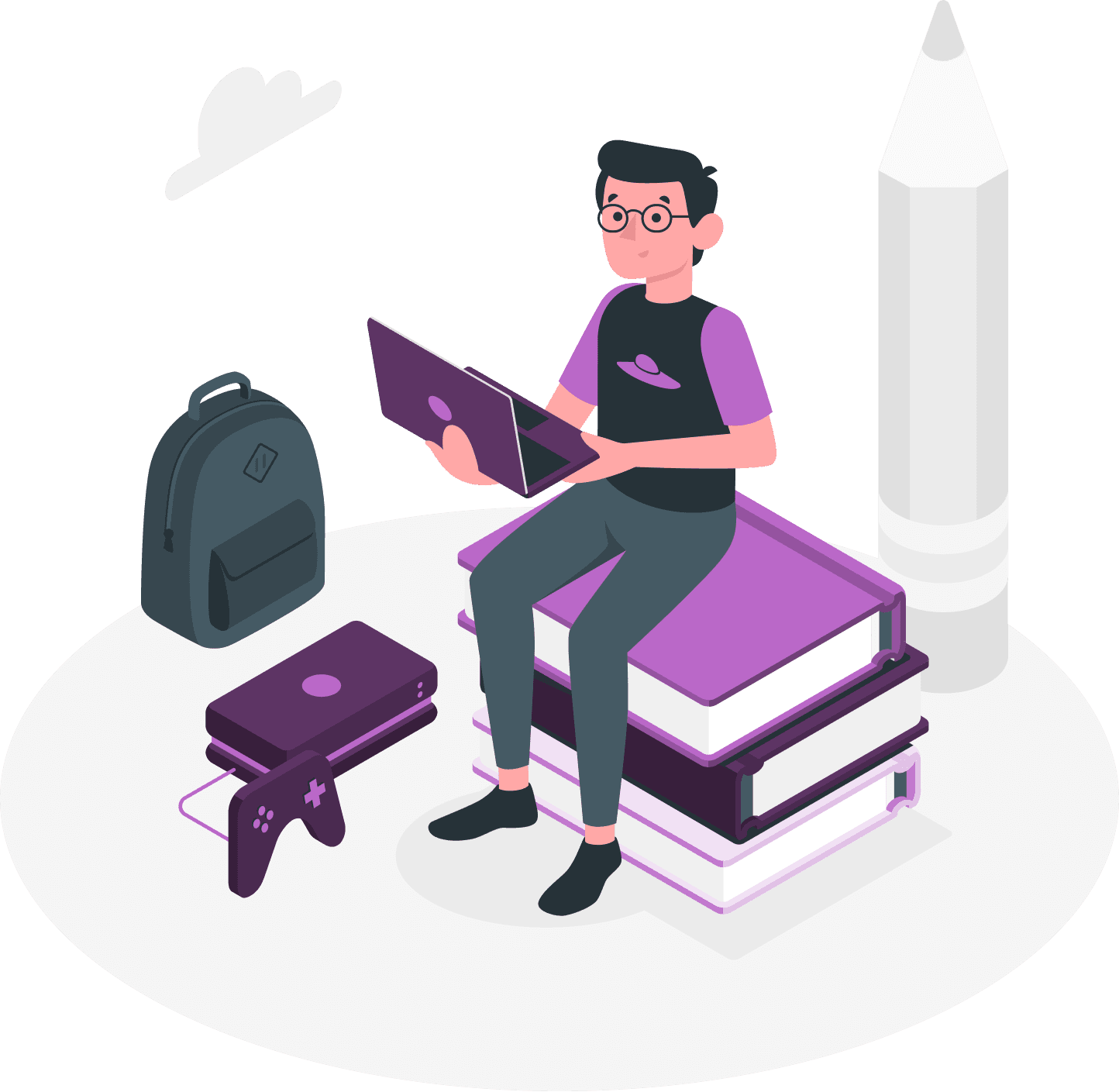 Student building a GradeNova portfolio