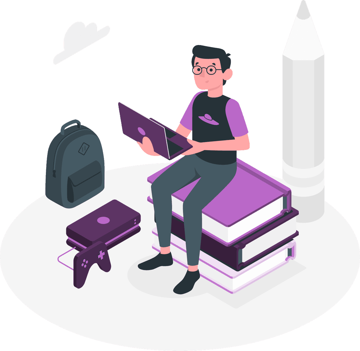 Student building a GradeNova portfolio
